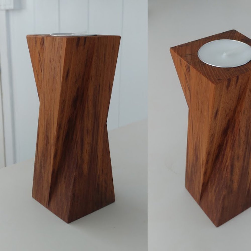 Teak Votive Holder